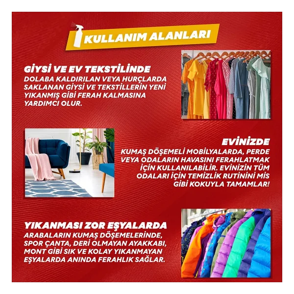 Yumoş Amber Yıkaması Zor Eşyalar İçin Sprey 450 Ml - Görsel 7