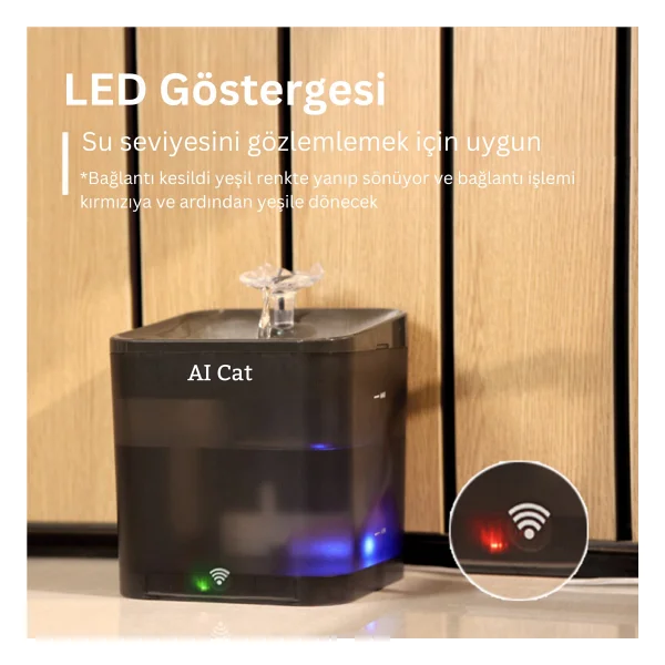AI Cat Beta 2.2 Lt Akıllı Su Pınarı - Görsel 8