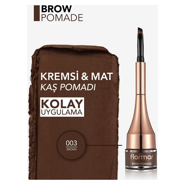 Flormar Brow Pomade 003 Brown Kaş Farı - Görsel 5