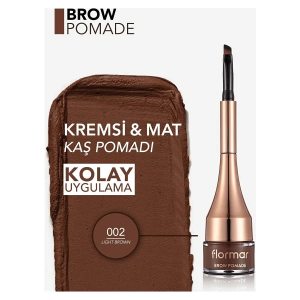 Flormar Brow Pomade 002 Light Brown Kaş Farı - Görsel 5