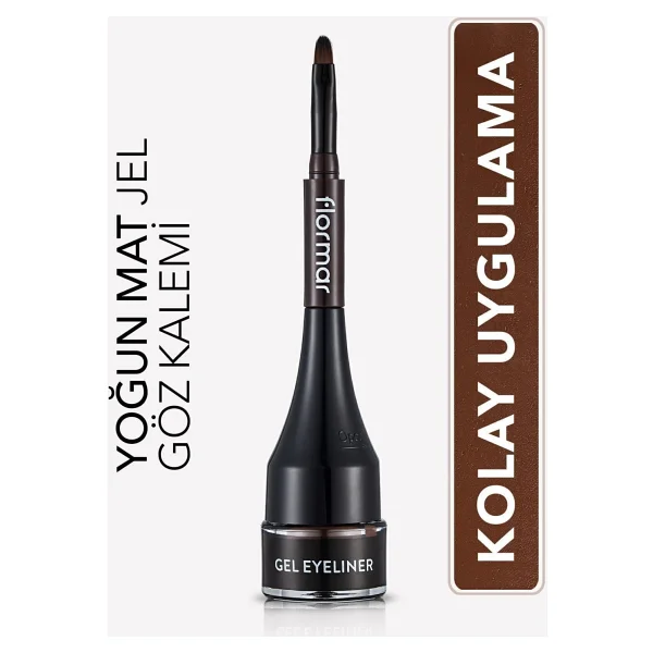 Flormar Yüksek Pigmentli & Mat Bitişli Jel Eyeliner - Görsel 6