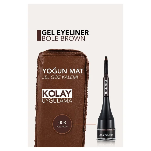 Flormar Yüksek Pigmentli & Mat Bitişli Jel Eyeliner - Görsel 5