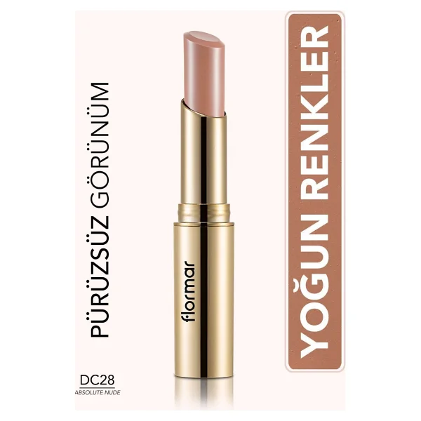 Flormar Deluxe Cashmere Stylo Dc28 Absolute Nude Stick Ruj - Görsel 5