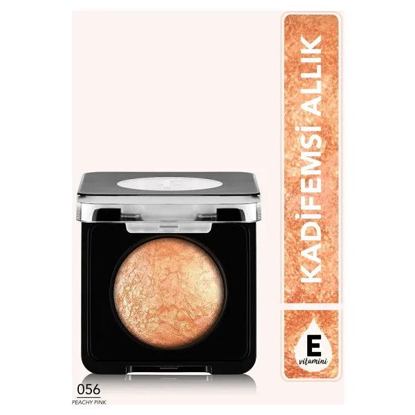 Flormar Baked Blush-On Yüksek Pigmentli & Doğal Işıltılı 056 Peachy Pink Allık - Görsel 8