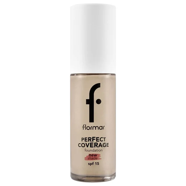Flormar Perfect Coverage Yarı Parlak Bitişli Spf 15 130 Light Beige 30 Ml Likit Fondöten - Görsel 2