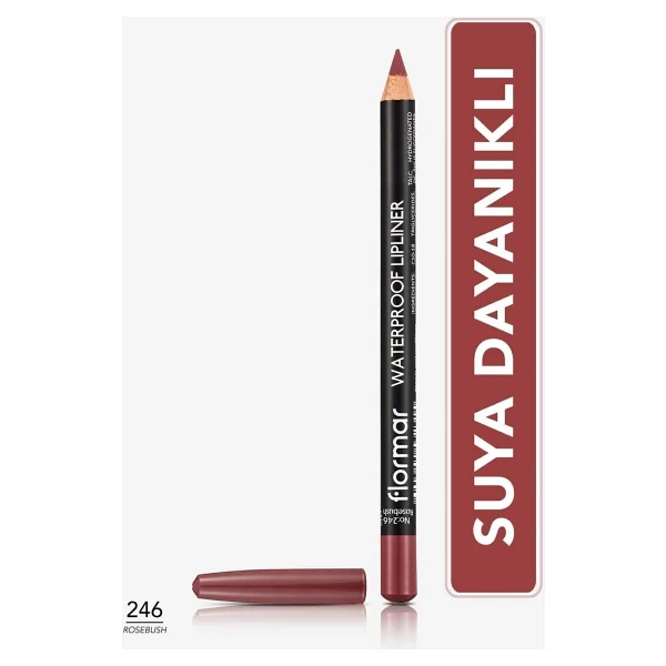 Flormar Waterproof Lipliner 246 Rosebush Dudak Kalemi - Görsel 9