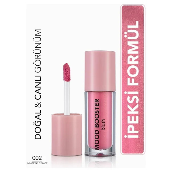Flormar Mood Booster Yoğun Pigmentli & Doğal Işıltılı 003 Thats Rosewood Likit Allık - Görsel 9