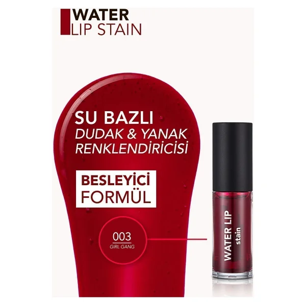 Flormar Water Lip Stain 003 Girl Gang Dudak Tinti - Görsel 3