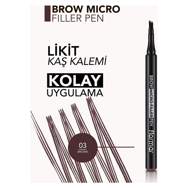 Flormar Brow Micro Filler 003 Brown Kaş Kalemi - Görsel 3