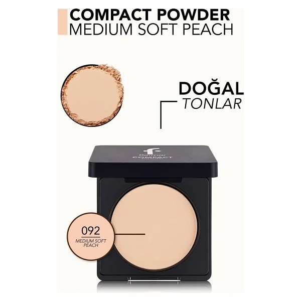 Flormar Yüksek Pigmentli & Yarı Mat 092 Medium Soft Peach 11 Gr Kompakt Pudra - Görsel 6