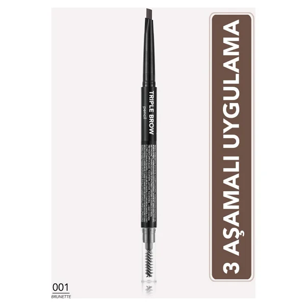 Flormar Triple Brow 3'ü 1 Arada Kremsi Dokulu 003 Coffee Kaş Kalemi - Görsel 7