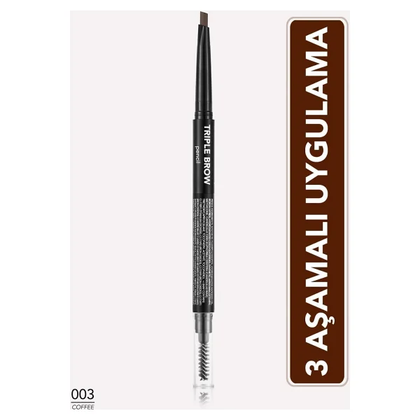 Flormar Triple Brow 3'ü 1 Arada Kremsi Dokulu 003 Coffee Kaş Kalemi - Görsel 8