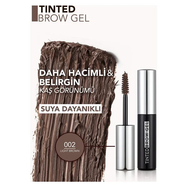 Flormar Tinted Brow Gel Kaş Maskarası 002 Light Brown - Görsel 4