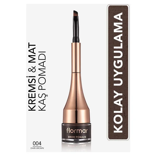 Flormar Brow Pomade 004 Dark Brown Kaş Farı - Görsel 6