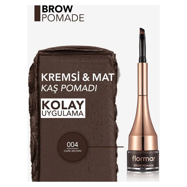 Flormar Brow Pomade 004 Dark Brown Kaş Farı - Görsel 5