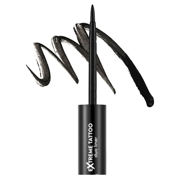 Flormar Extreme Tattoo Duo 001 Black 2'si 1 Arada Göz Kalemi & Eyeliner - Görsel 3