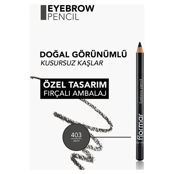 Flormar Eyebrow Pencil 403 Ashy Kaş Kalemi - Görsel 6
