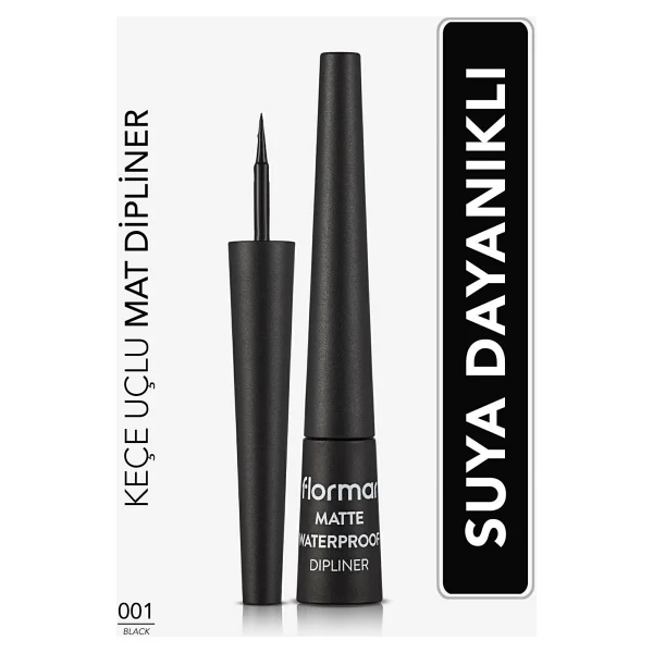 Flormar Midnight Matte Black Kalem Eyeliner - Görsel 8