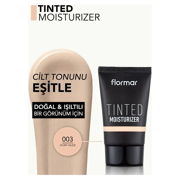 Flormar Eşit Tonlu & Işıltılı Görünüm Veren Renkli Nemlendirici 003 Ivory Nude Cc Krem - Görsel 4