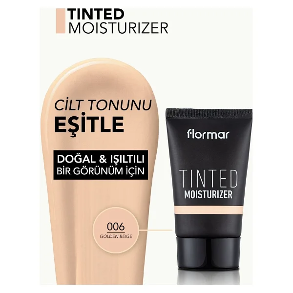 Flormar Eşit Tonlu & Işıltılı Görünüm Veren Renkli Nemlendirici 006 Golden Beige Cc Krem - Görsel 4