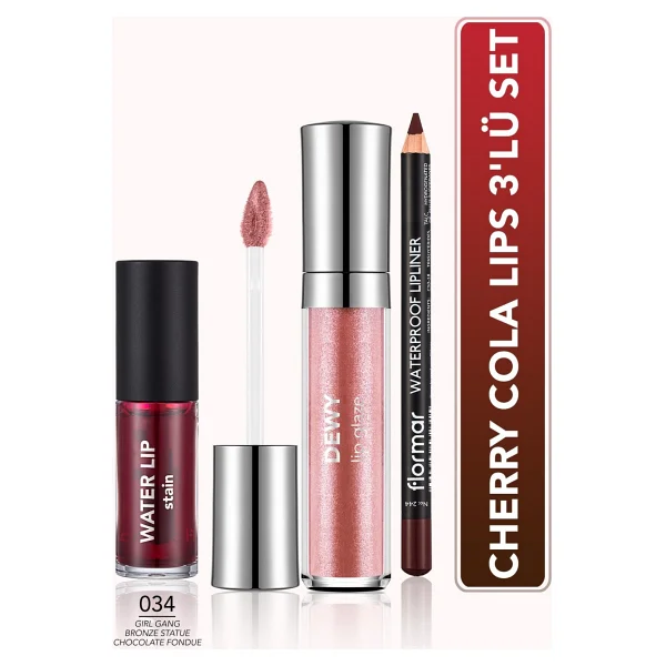Flormar Cherry Cola Lips 3'lü Dudak Seti - Görsel 8