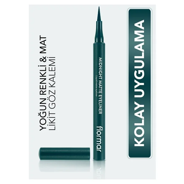 Flormar Midnight Matte Green Kalem Eyeliner - Görsel 8