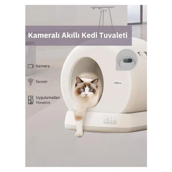 Ubtech Ucat C10 Pro Kameralı Akıllı Kedi Tuvaleti - Görsel 7