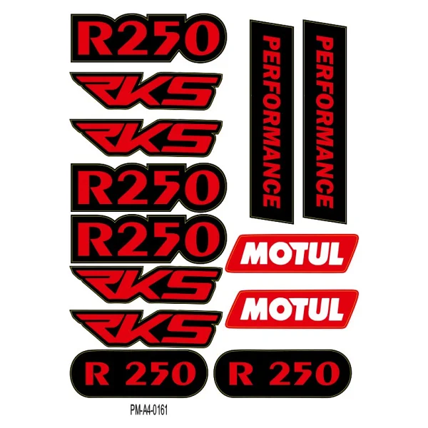 Rks R250 Tasarımlı Ekipman Kask Motorsiklet Sticker Seti 02 - Görsel 2
