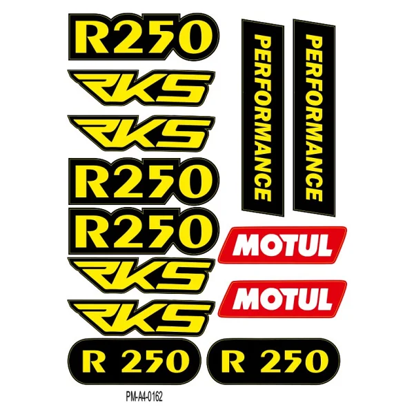 Rks R250 Tasarımlı Ekipman Kask Motorsiklet Sticker Seti 03 - Görsel 2