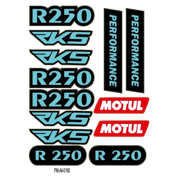 Rks R250 Tasarımlı Ekipman Kask Motorsiklet Sticker Seti 01 - Görsel 2