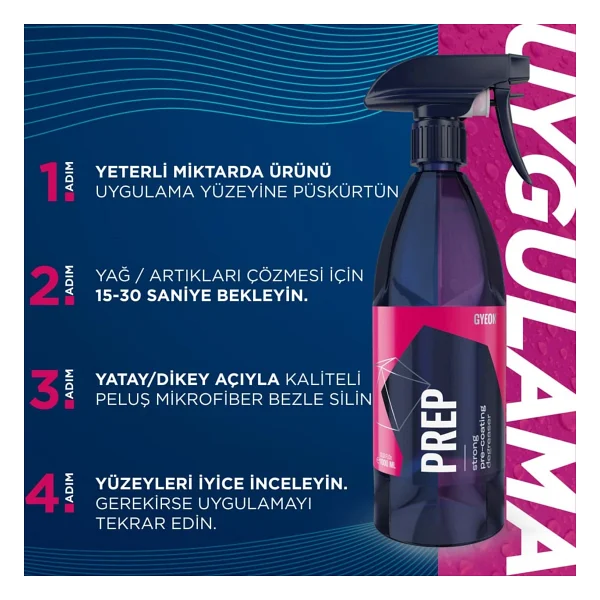Gyeon Gyeon Q2m Prep Seramik Ppf Folyo Kaplama Öncesi Yüzey Hazırlayıcı Ve Temizleyici - 4000 Ml - Görsel 3
