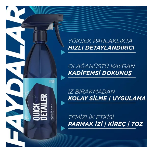 Gyeon Q2m Quickdetailer Seramik Bazlı Parlatıcı Yüzey Detaylandırıcı - 500 Ml -Leke Giderici Cila - Görsel 2