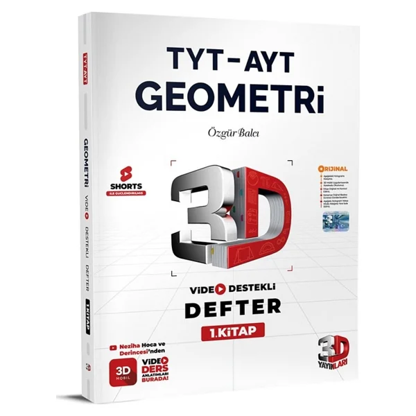 3d Yayınları Tyt-Ayt Geometri Video Destekli Defter - Görsel 2