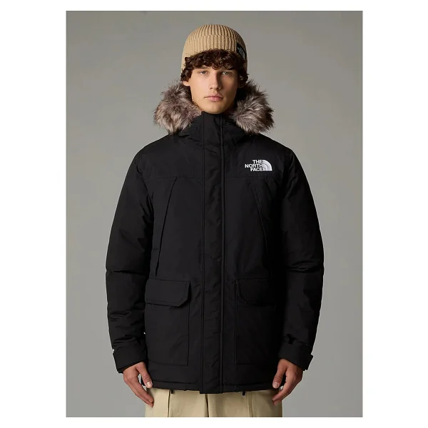 The North Face Mcmurdo Nf0a5gjf4h01 Kapüşonlu Kürklü Siyah Erkek Parka - Görsel 6