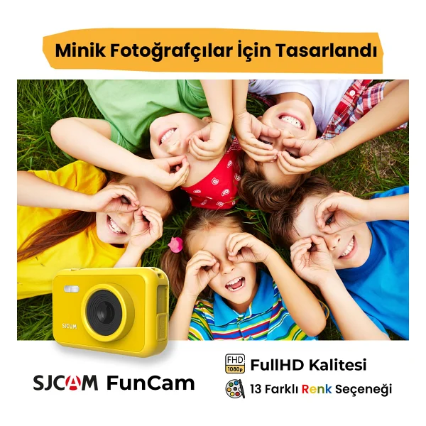 Sjcam Funcam Fotoğraf Makinesi Kırmızı - Görsel 3