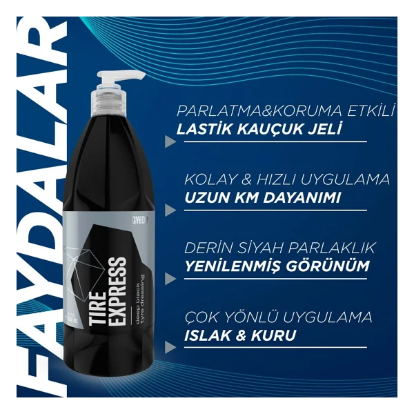 Gyeon Q2m Tire Express 1000 Ml Lastik Parlatıcı - Görsel 2