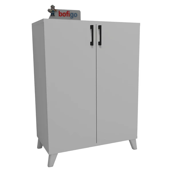 Bofigo 4 Raflı Çok Amaçlı Dolap Çok Amaçlı Mutfak Dolabı Banyo Dolabı Ceren Beyaz - Görsel 5
