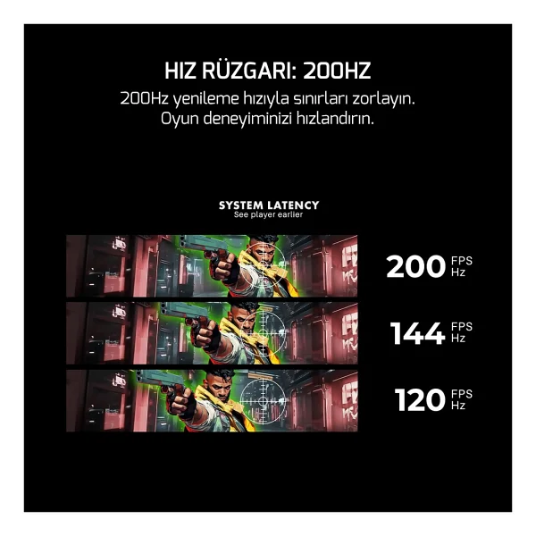 Gamepower Vivid T50 White 27'' 0.5 Ms Full HD Curved 200 Hz Oyuncu Monitörü - Görsel 3