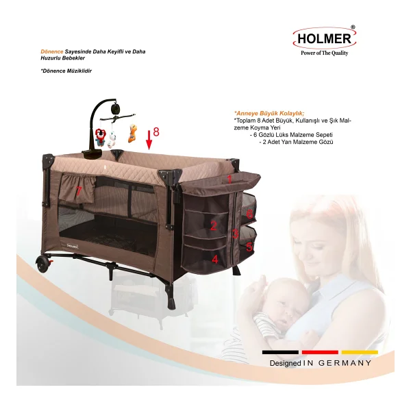 Holmer Kids Maxi Comfort Coolstyle Deluxe Park Yatak - Görsel 5