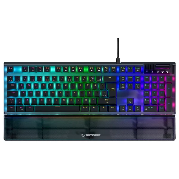 Rampage Carbon RGB Blue Switch Kablolu Mekanik Oyuncu Klavyesi - Görsel 10