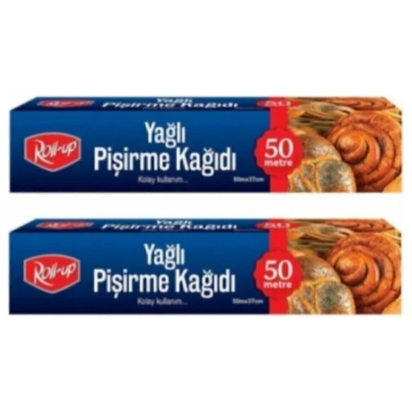 Roll-Up Yağlı Pişirme Kağıdı 37x50 Metre (2 Adet) Yüksek Performans Ve Kolay Kullanım - 37 X 50 M - Görsel 3