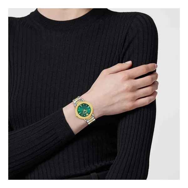 Versace Greca Sphere VRSCVE9C00424 Altın-Yeşil Kadın Kol Saati - Görsel 8