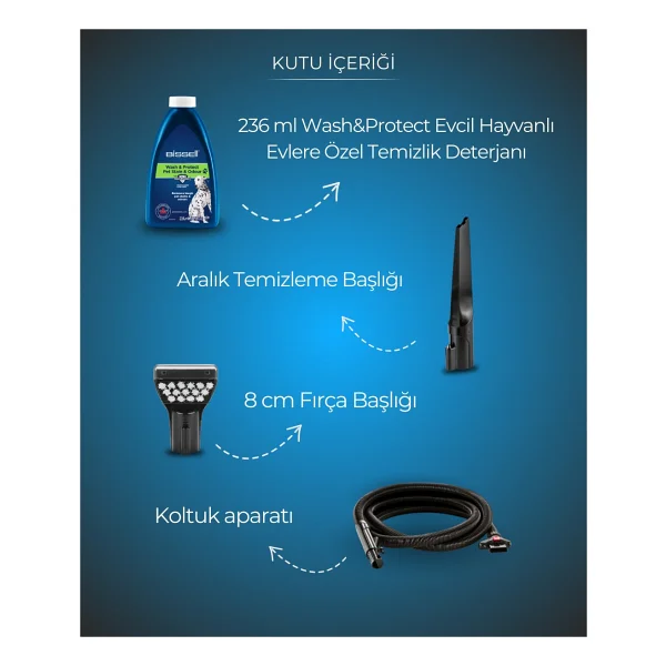 Bissell Powerwash Pet 3878n Koltuk Ve Halı Yıkama Makinesi - Görsel 3