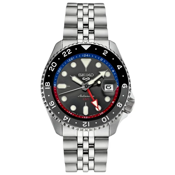 Seiko 5 Sports Skx Ssk019 Çelik Kordon Gümüş-Siyah Erkek Kol Saati - Görsel 4