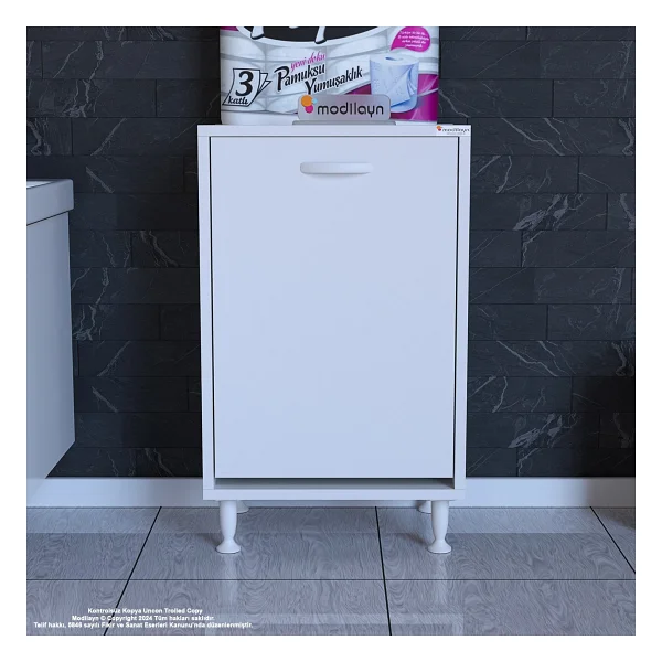 Modilayn Soke 45 X 75 X 32,5 Cm Kirli Camasir Sepetli Banyo Dolabi - Görsel 2