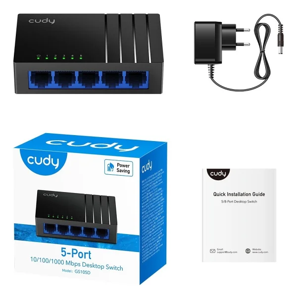 Cudy Gs105d 5 Port 10/100/1000 Mbps Gigabit Switch - Görsel 4