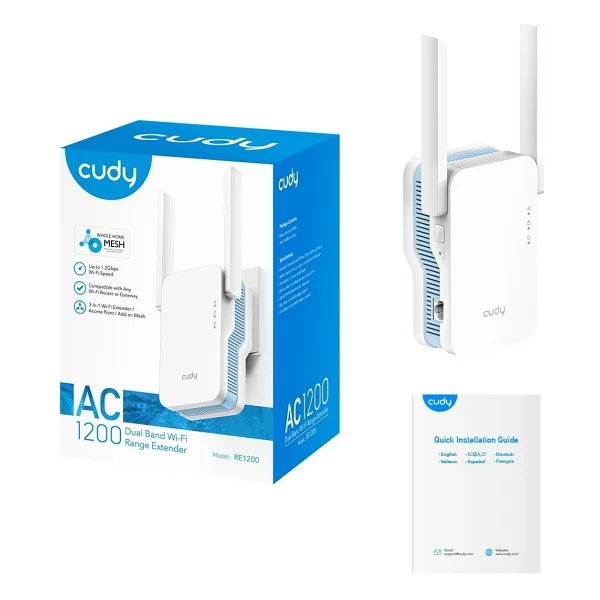 Cudy Re1200 1200 Mbps Wi-Fi Güçlendirici - Görsel 5