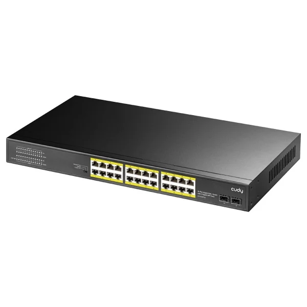 Cudy GS1028PS2 24 Port 10/100/1000 24 Port PoE+ 2 X SFP Yonetilemez Rack Mount Switch - Görsel 9