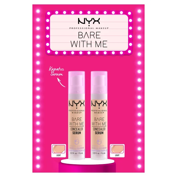 Nyx Professional Makeup 2'li Bare With Me Concealer Serum - 02 Light Suya Dayanıklı Kullanım Alanı - Görsel 6