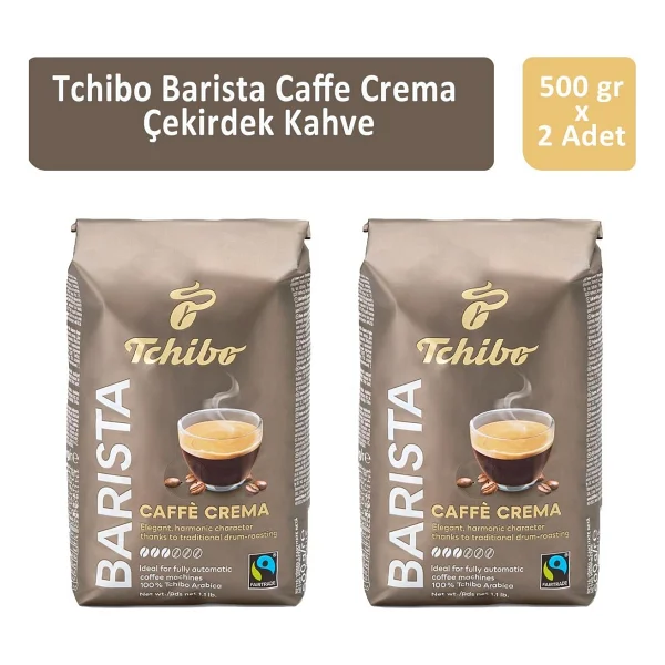 Tchibo Barista Caffe Crema 500 Gr X 2 Adet Yumuşak Lezzetli Çekirdek Kahve Türkiye Menşeli - Görsel 5